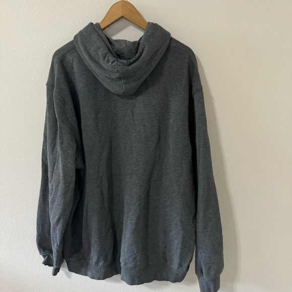 Vintage Y2K Nike Gray Label Hoodie Charcoal Gray Kangaroo Pocket Stained-XXL - Picture 2 of 11